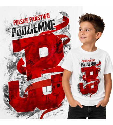 koszulka dziecięca  Patriotyczna POLSKIE PAŃSTWO PODZIEMNE 2